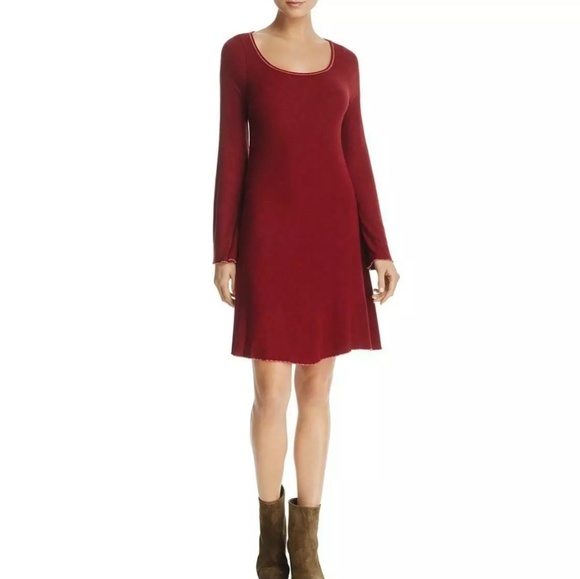 "NWT" red ribbed dress - Picture 1 of 5